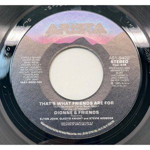 Dionne Warwick Pop 45 That's What Friends Are For / Two Ships Passing in Night